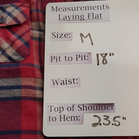 Volcom Belgrade Red Plaid Button Up Shirt Jacket with Pockets size Medium - Picture 8 of 8